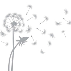 Giant Dandelion Frosted Glass stickers - Fantastick