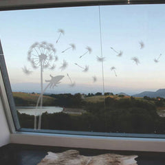 Giant Dandelion Frosted Glass stickers - Fantastick