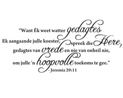 Jeremia Quote - Afrikaans wall poetry - Fantastick