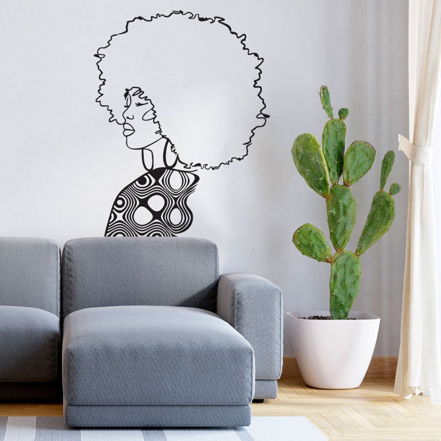 Lady Decals Lady Retro - vinyl wall sticker - Fantastick