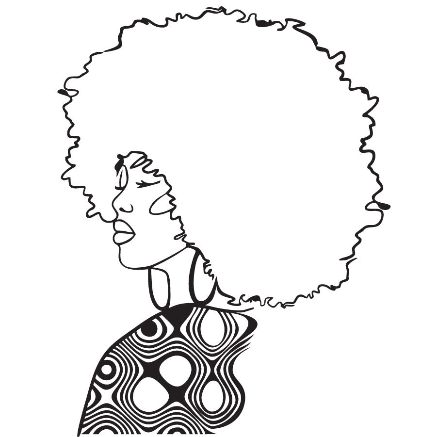 Lady Retro - vinyl wall sticker - Fantastick