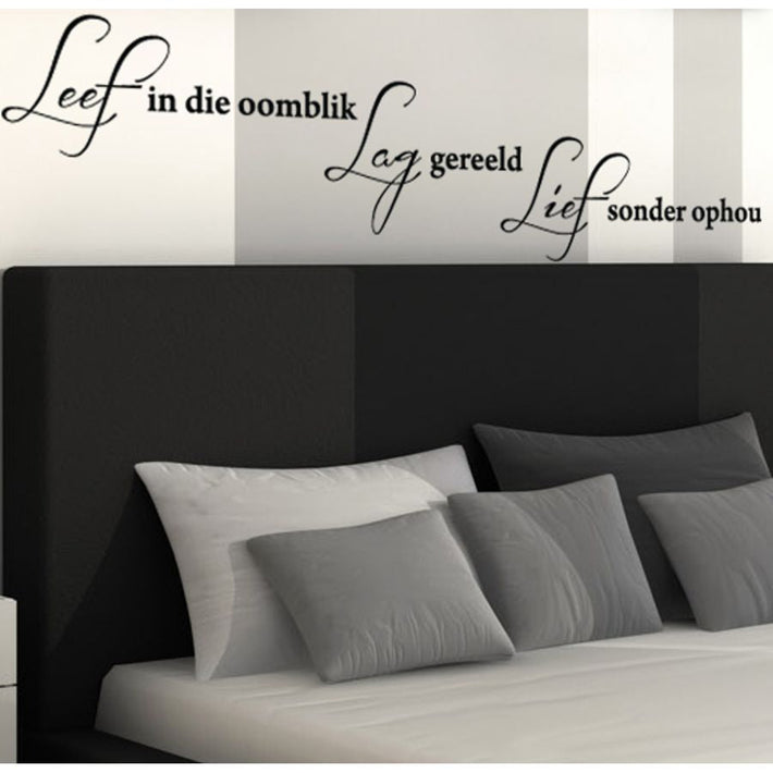 Leef Quote small - vinyl wall poetry - Fantastick