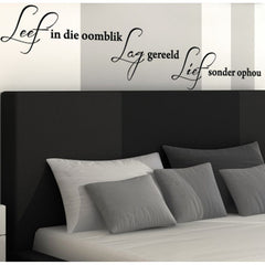 Leef Quote small - vinyl wall poetry - Fantastick