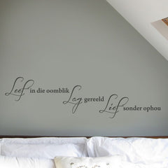 Leef Quote small - vinyl wall poetry - Fantastick