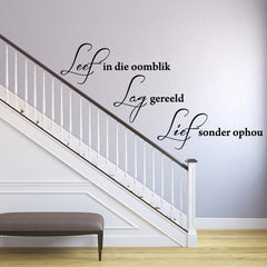 Leef Quote - vinyl wall poetry - Fantastick