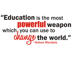 Mandela's Education Quote - vinyl wall poetry - Fantastick