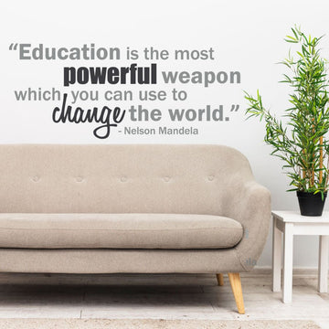 Mandela's Education Quote - vinyl wall poetry - Fantastick