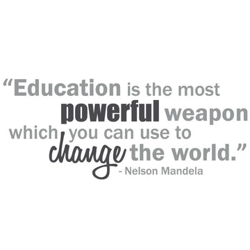 Mandela's Education Quote - vinyl wall poetry - Fantastick