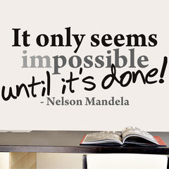 Mandela's Possible quote - vinyl wall poetry - Fantastick