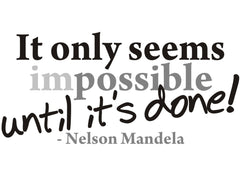 Mandela's Possible quote - vinyl wall poetry - Fantastick