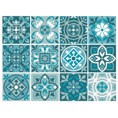 Medieval Teal - Vinyl Wall Tiles - Fantastick