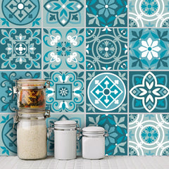 Medieval Teal - Vinyl Wall Tiles - Fantastick