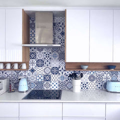 Mediterranean Blue - Vinyl Wall Tiles - Fantastick