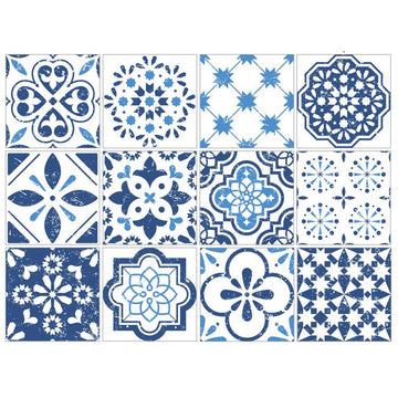 Mediterranean Blue - Vinyl Wall Tiles - Fantastick