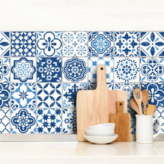 Mediterranean Blue - Vinyl Wall Tiles - Fantastick