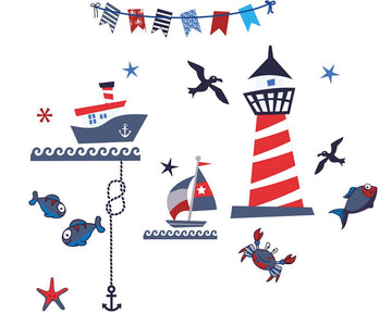 Nautical Fun - Kid's vinyl stickers - Fantastick