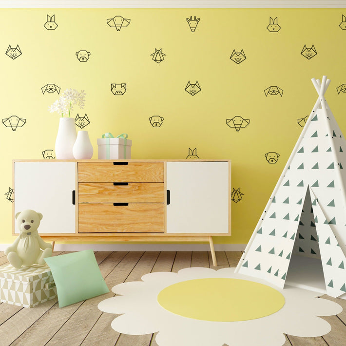 Origami Animals - Vinyl wall patterns - Fantastick