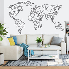 Origami World Map - vinyl wall sticker - Fantastick