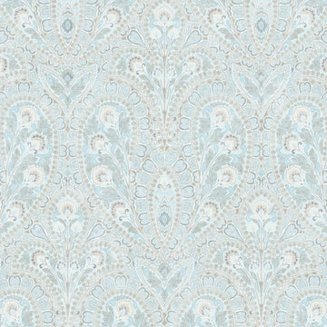 Ornamental Paisley Duck Egg Wallpaper - Fantastick