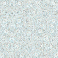 Ornamental Paisley Duck Egg Wallpaper - Fantastick