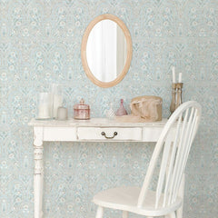 Ornamental Paisley Duck Egg Wallpaper - Fantastick