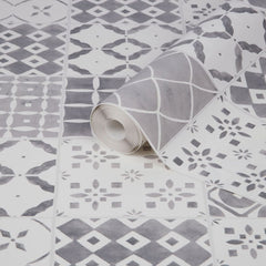 Porches Mosaic Grey - Wallpaper - Fantastick