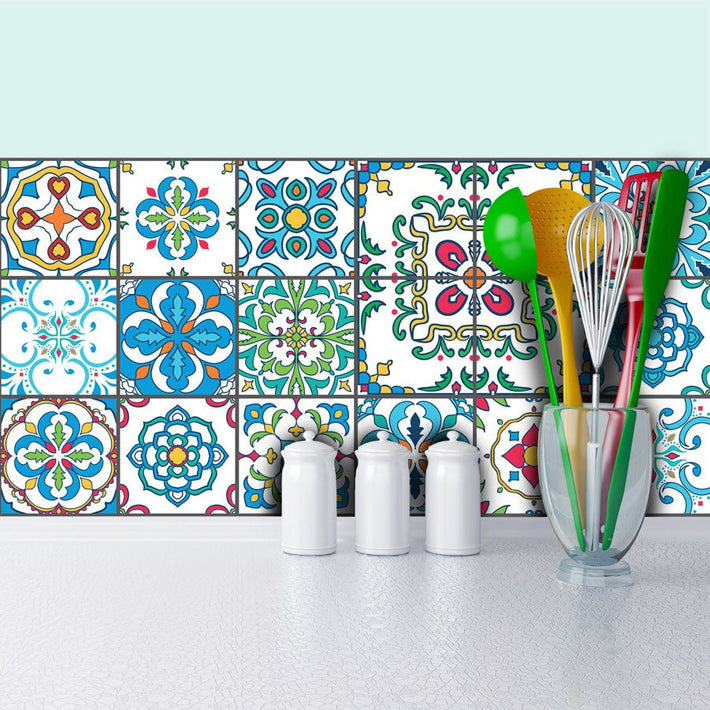 Portuguese Floral - Vinyl Tile Strips - Fantastick