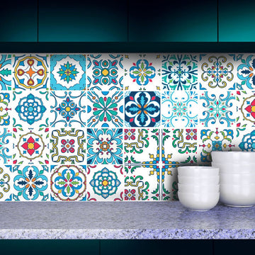 Portuguese Floral - Vinyl Wall Tiles - Fantastick