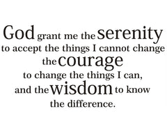 Serenity Prayer - vinyl wall poetry - Fantastick