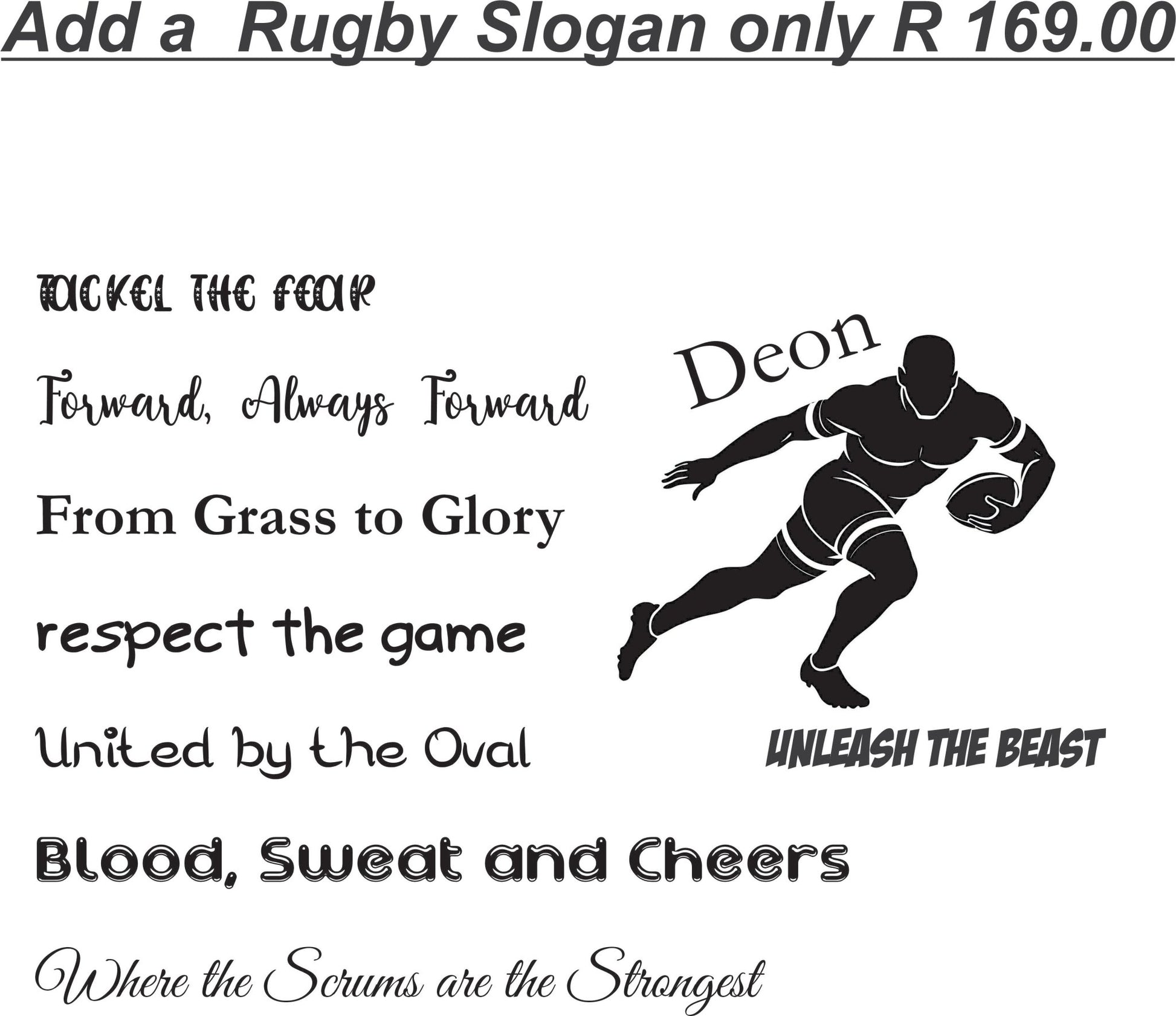 Silhouette Rugby Player - Fantastick