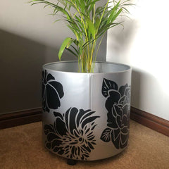 Silver & Black Peonies - Plant Holder - Fantastick