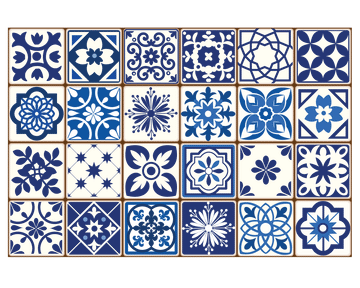 Spanish Blue - Vinyl Wall Tiles - Fantastick