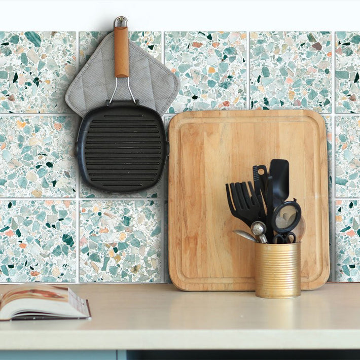 Terrazzo Aqua - Vinyl Wall Tiles - Fantastick