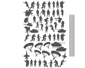 Toy soldiers - vinyl wall stickers - Fantastick