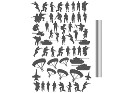 Toy soldiers - vinyl wall stickers - Fantastick