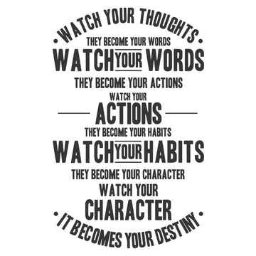 Watch your thoughts quote - wall poetry - Fantastick