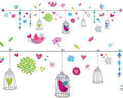 Whimsical Birdcages - Kid's wall stickers - Fantastick