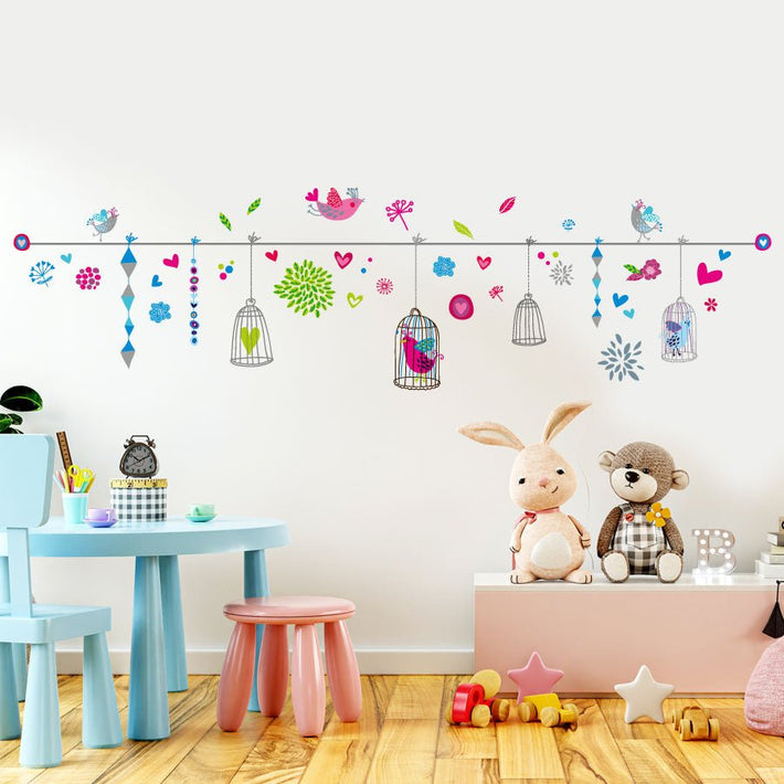 Whimsical Birdcages - Kid's wall stickers - Fantastick